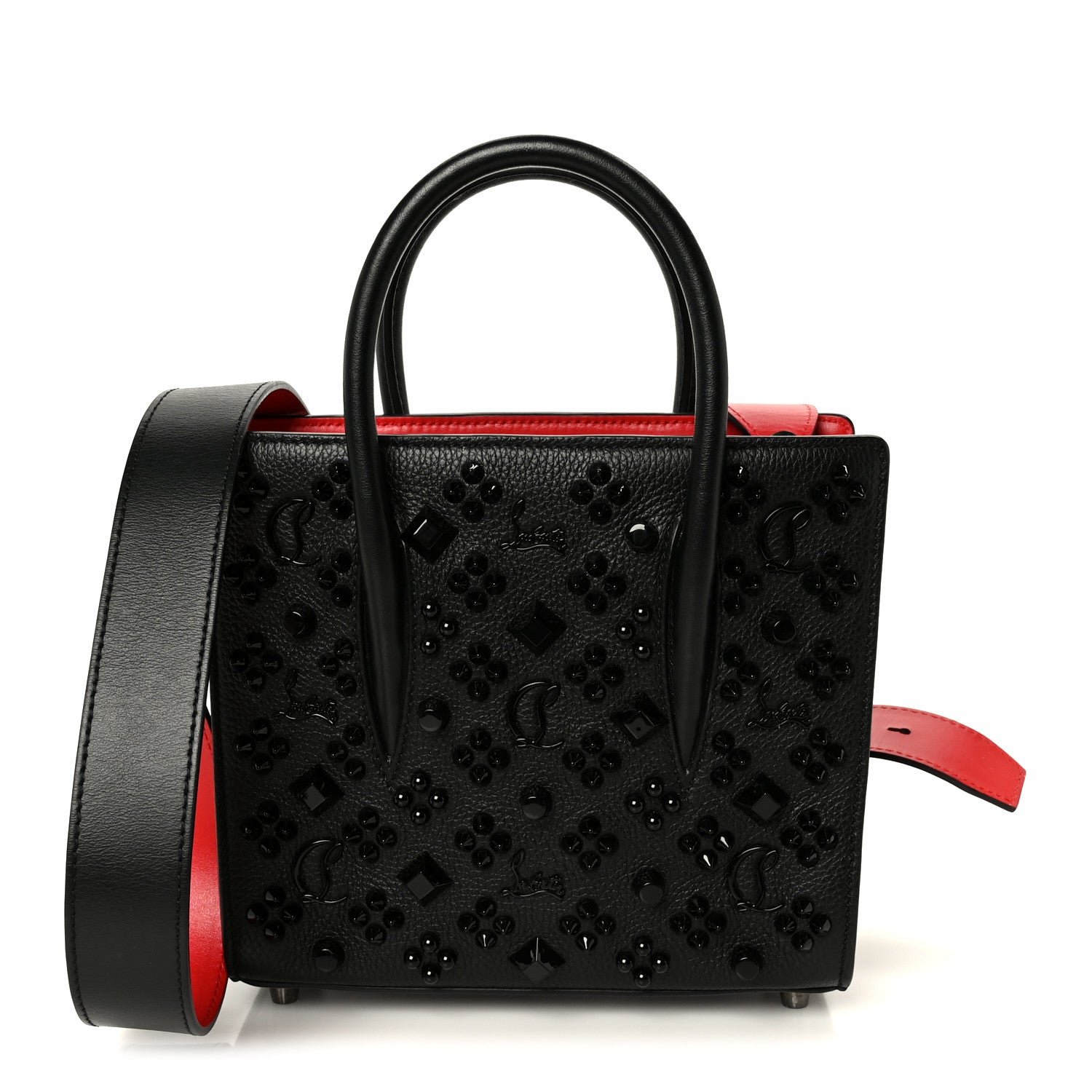 Christian Louboutin Christian Louboutin Calfskin Spikes Loubinthesky Mini Paloma Black