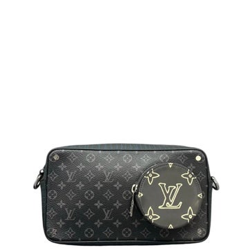 Coated Canvas Monogram Eclipse Volga on Strap Crossbody