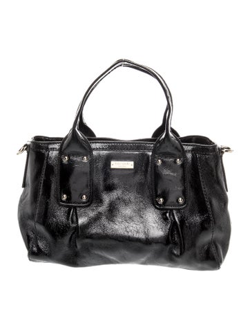 Patent Leather Top Handle Bag