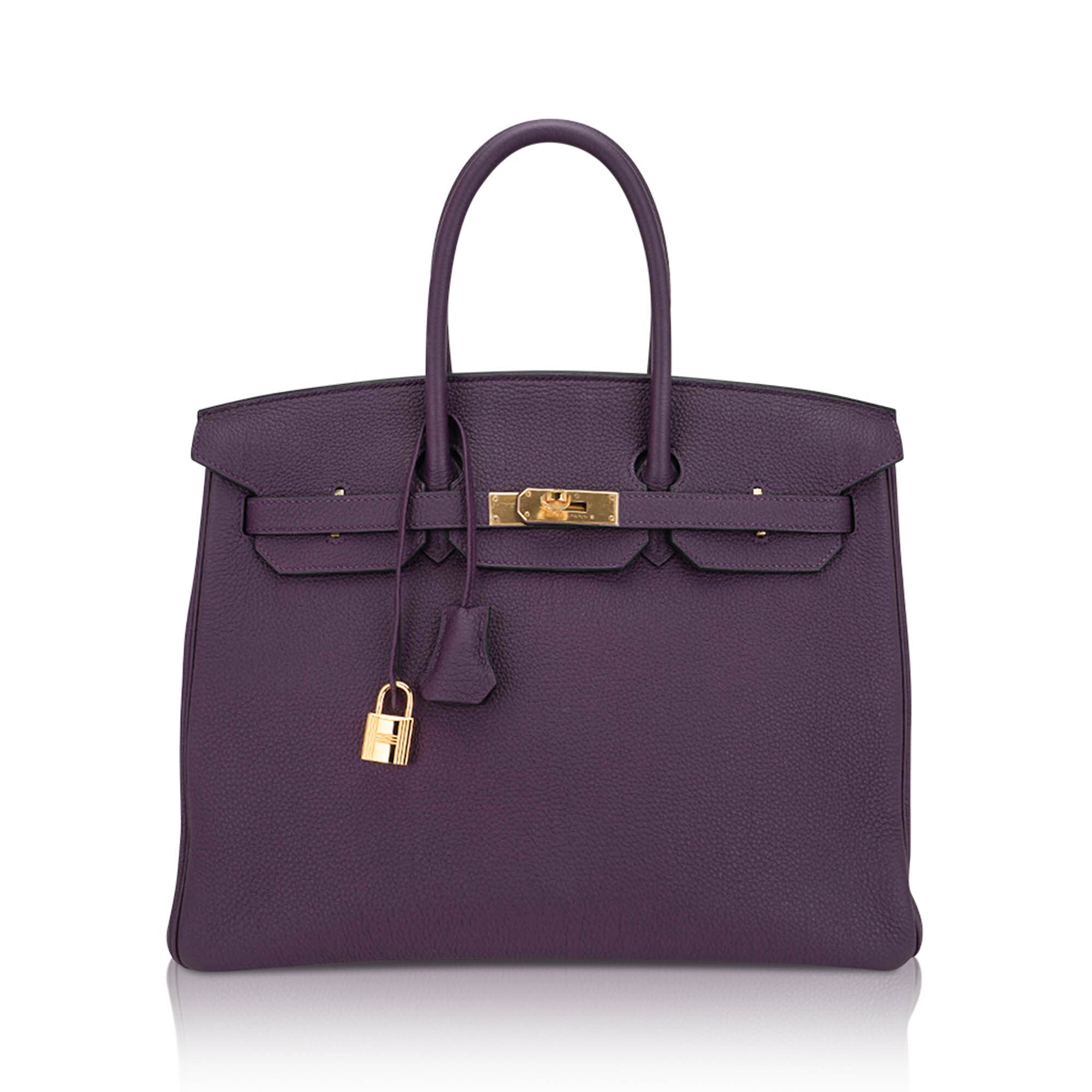 Hermes Hermes Birkin 35 Bag Raisin Togo Leather with Gold Hardware