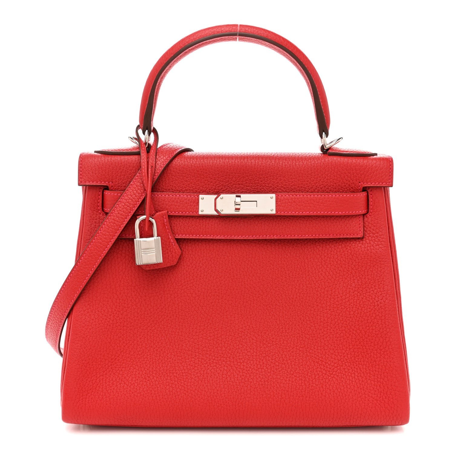 Hermes Hermes Togo Kelly Retourne 28 Rouge Casaque
