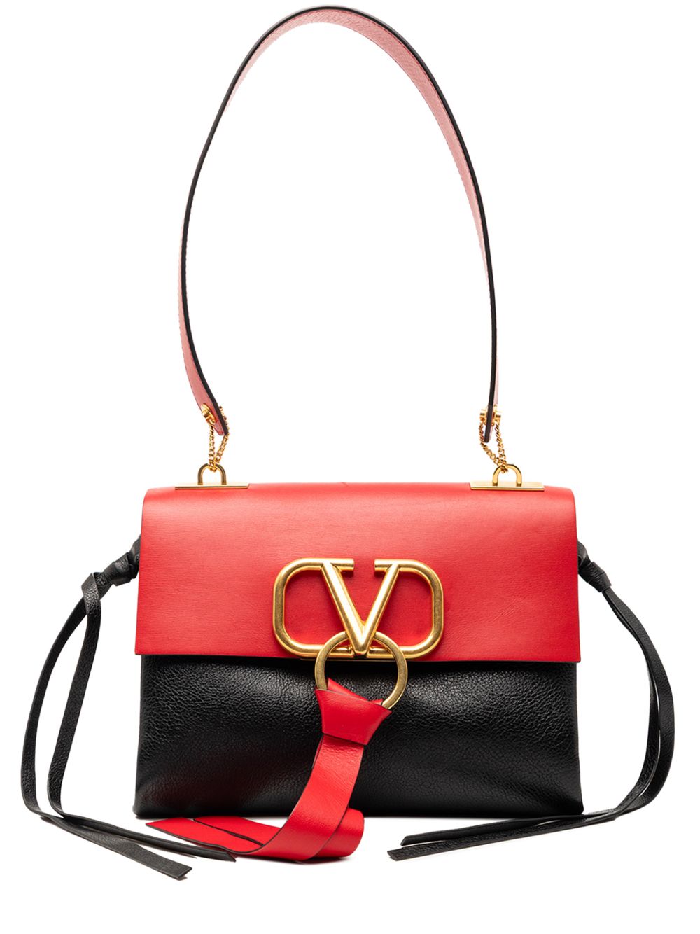 2018-2026 Small Colorblock Calfskin Vring shoulder bag