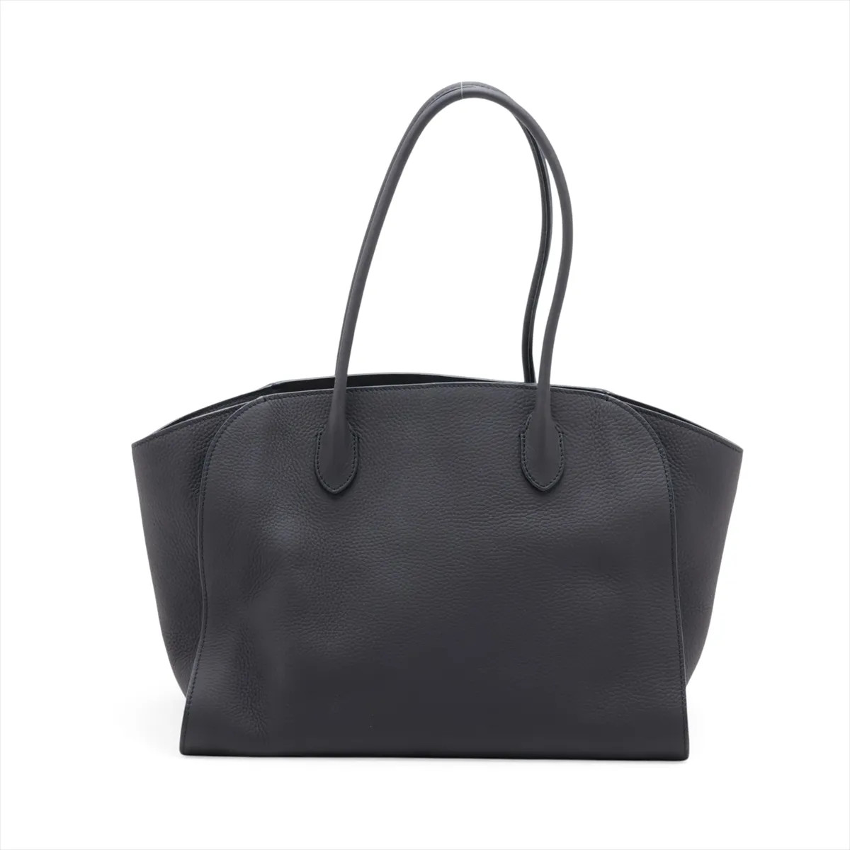 The Row Marlo 14 Leather Hand bag Navy Blue