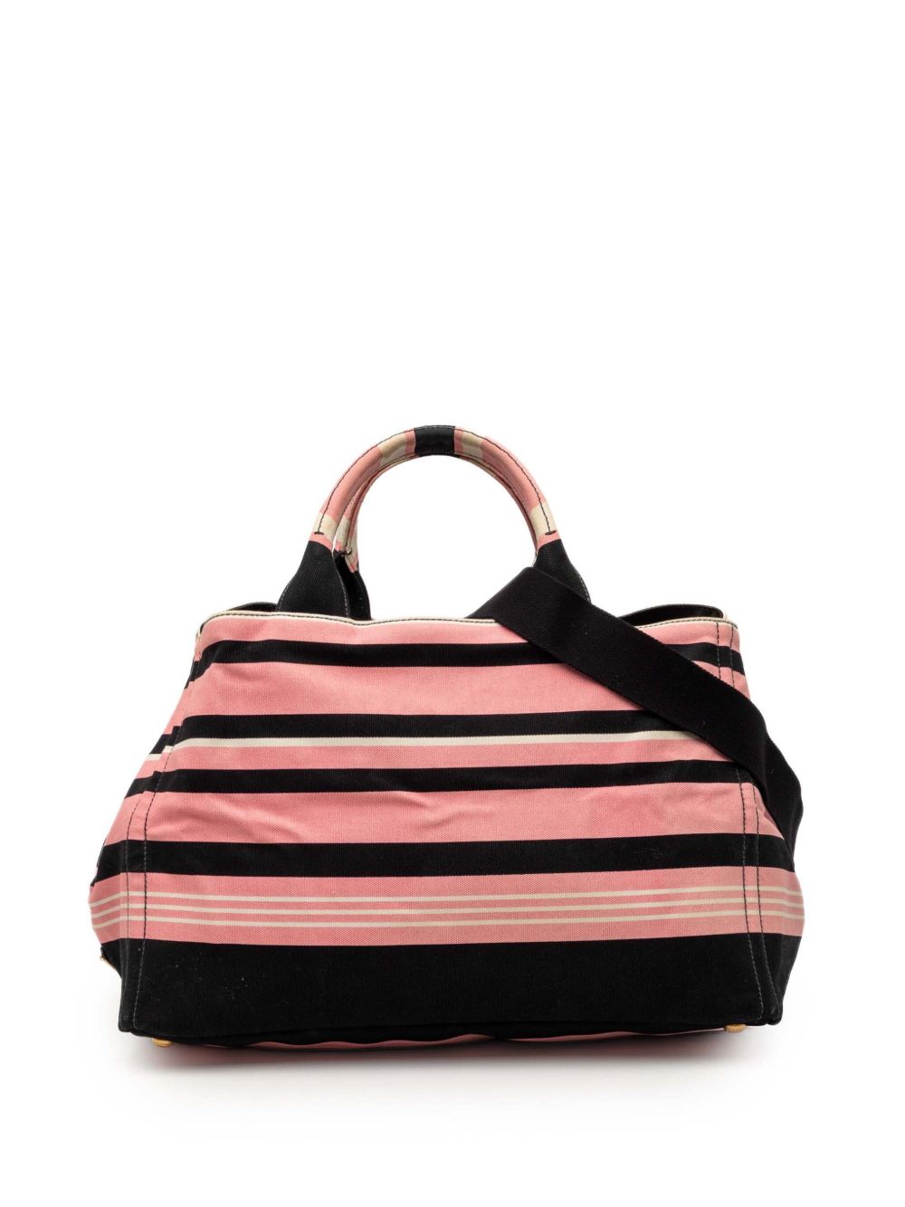 Prada 2013-2025 Large Canvas Canapa Righe Striped satchel