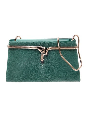 Embossed Leather Shoulder Bag