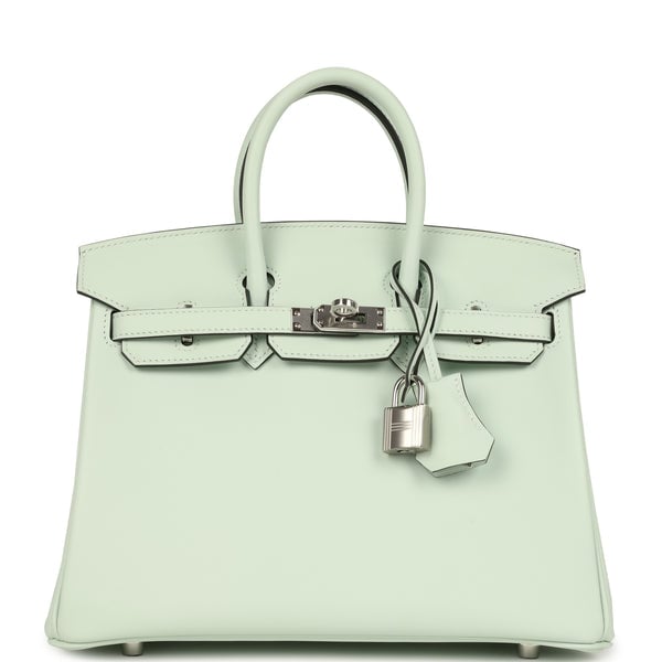 Hermes Hermes Birkin 25 Vert Peppermint Swift Palladium Hardware