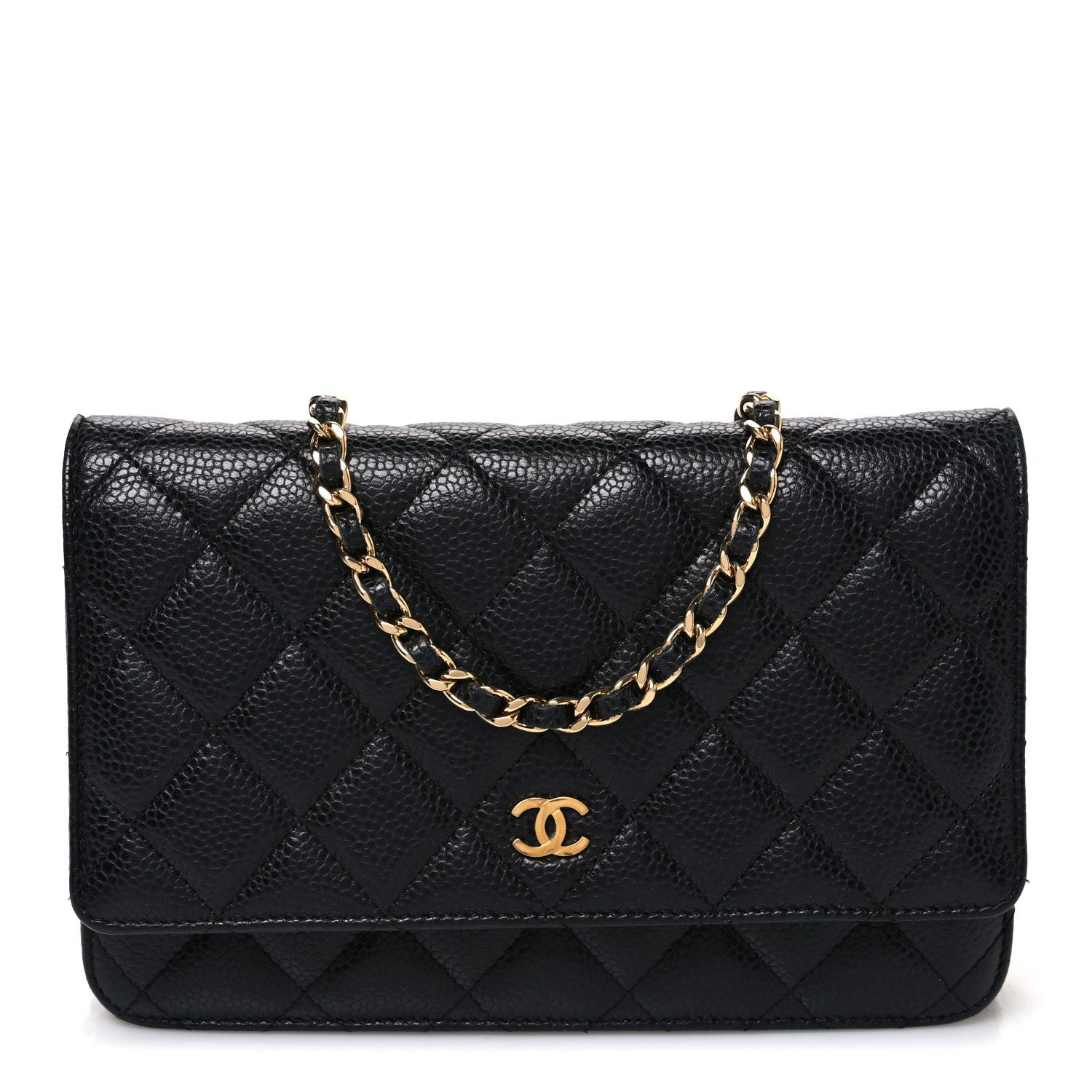 Chanel Caviar Quilted Wallet on Chain WOC Black