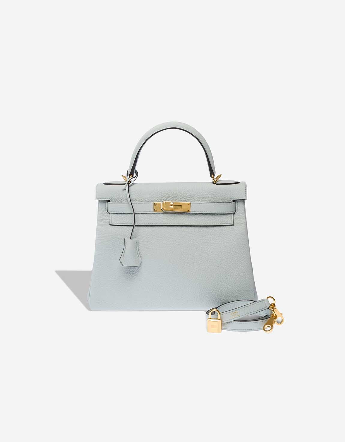 Hermes 
		Kelly 28 Clémence Bleu Pale    