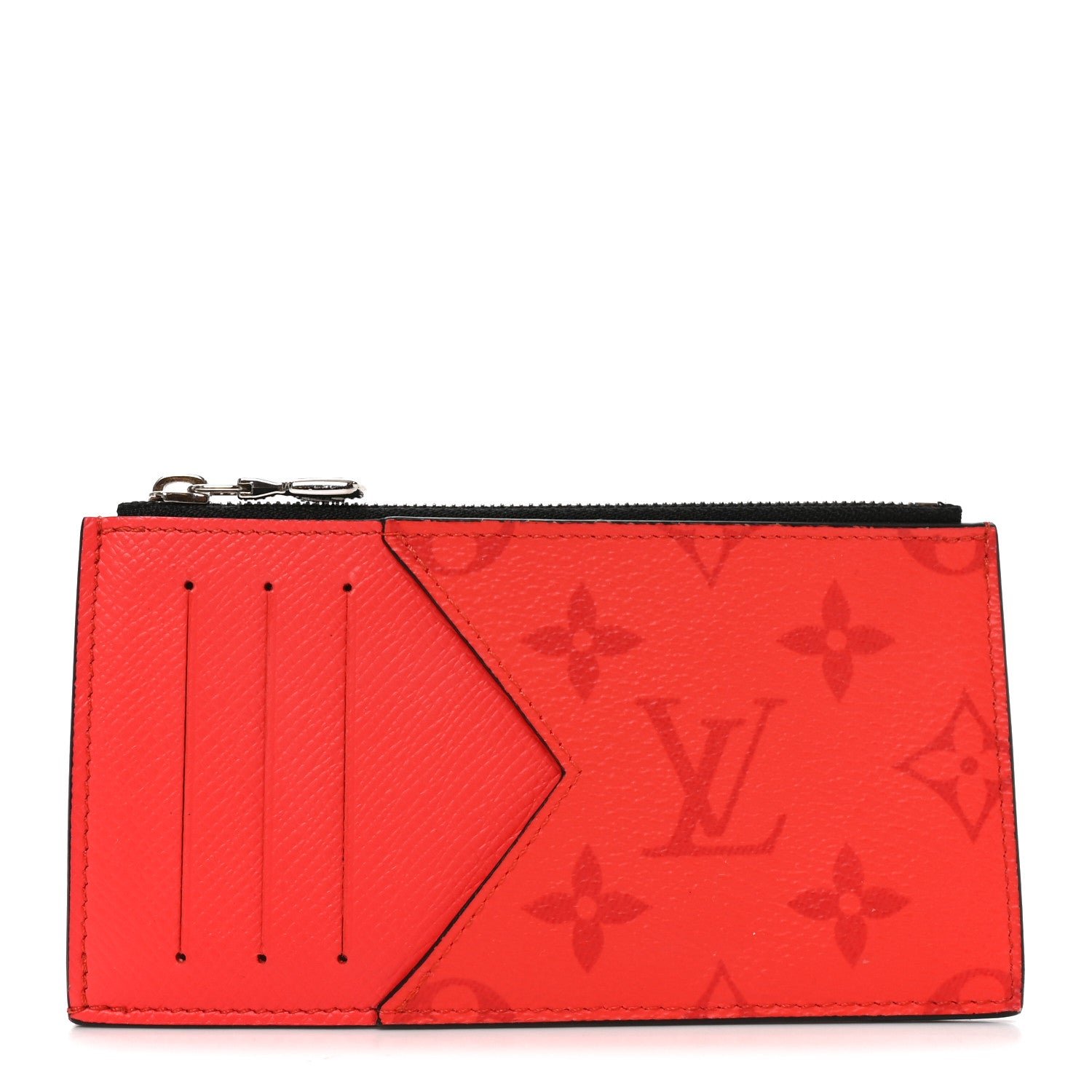Louis Vuitton Taigarama Coin Card Holder Fire Red