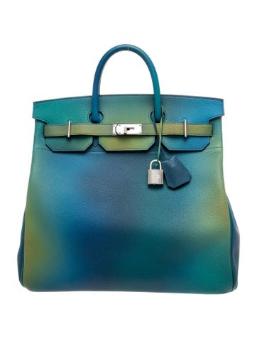 Blue Togo Hermès Cosmos HAC 40 bag