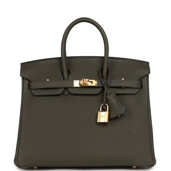 Hermes Hermes Birkin 25 Vert de Gris Togo Gold Hardware