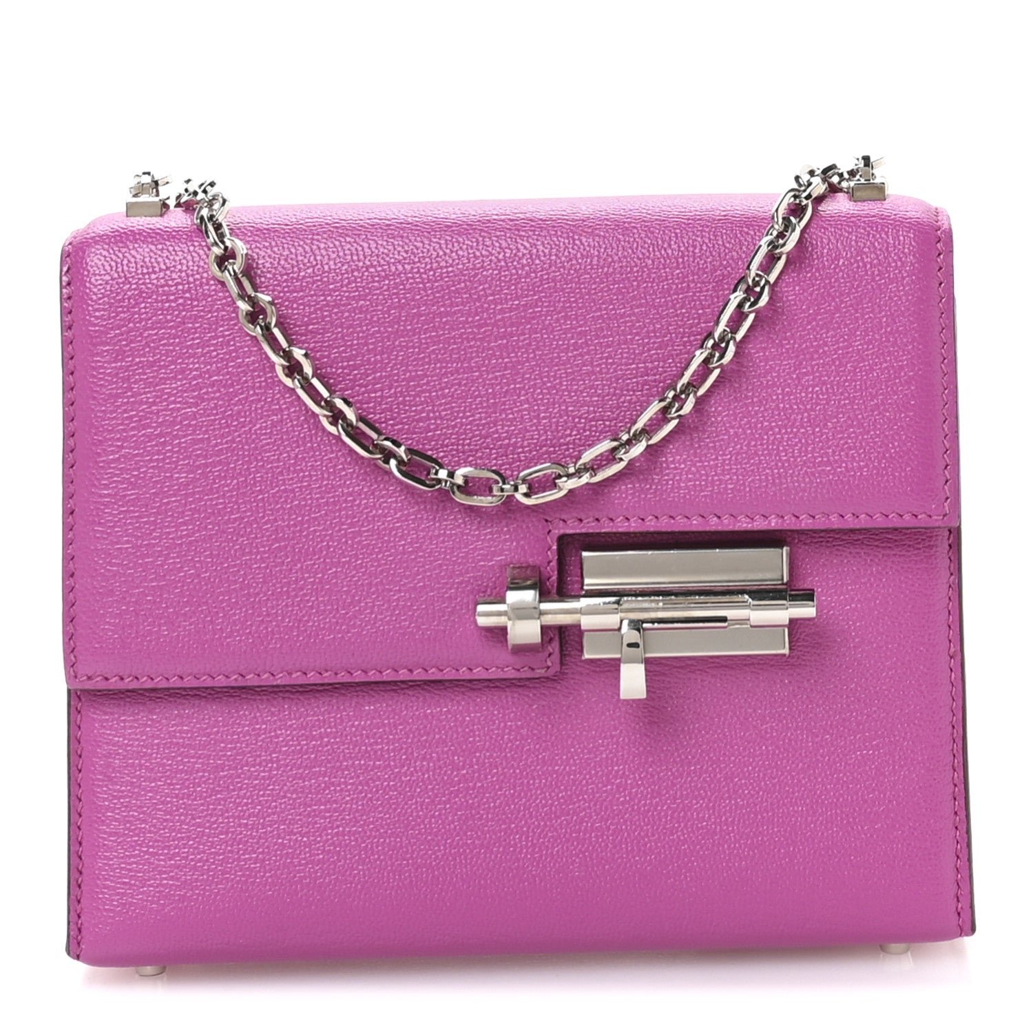 Hermes Chevre Mysore Mini Verrou Chaine Bag Magnolia