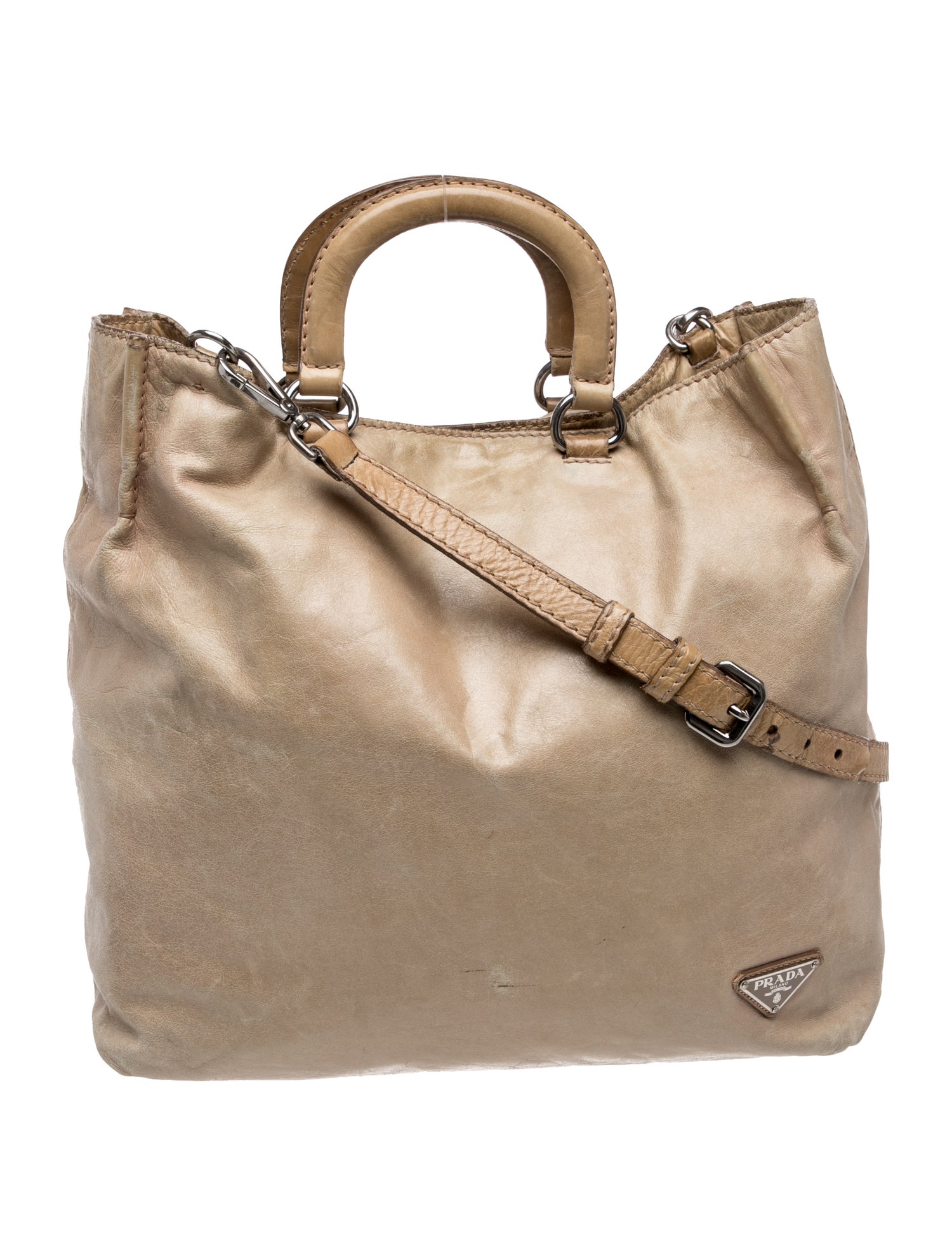 Enameled Metal Triangle Tote