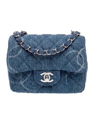 Classic Denim Square Mini Flap Bag