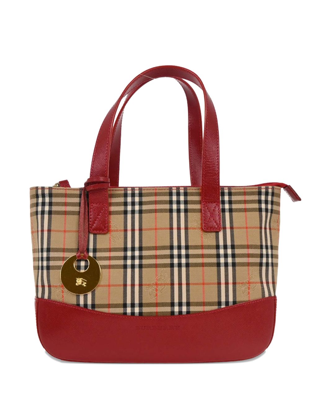 1990-2000s check canvas tote bag