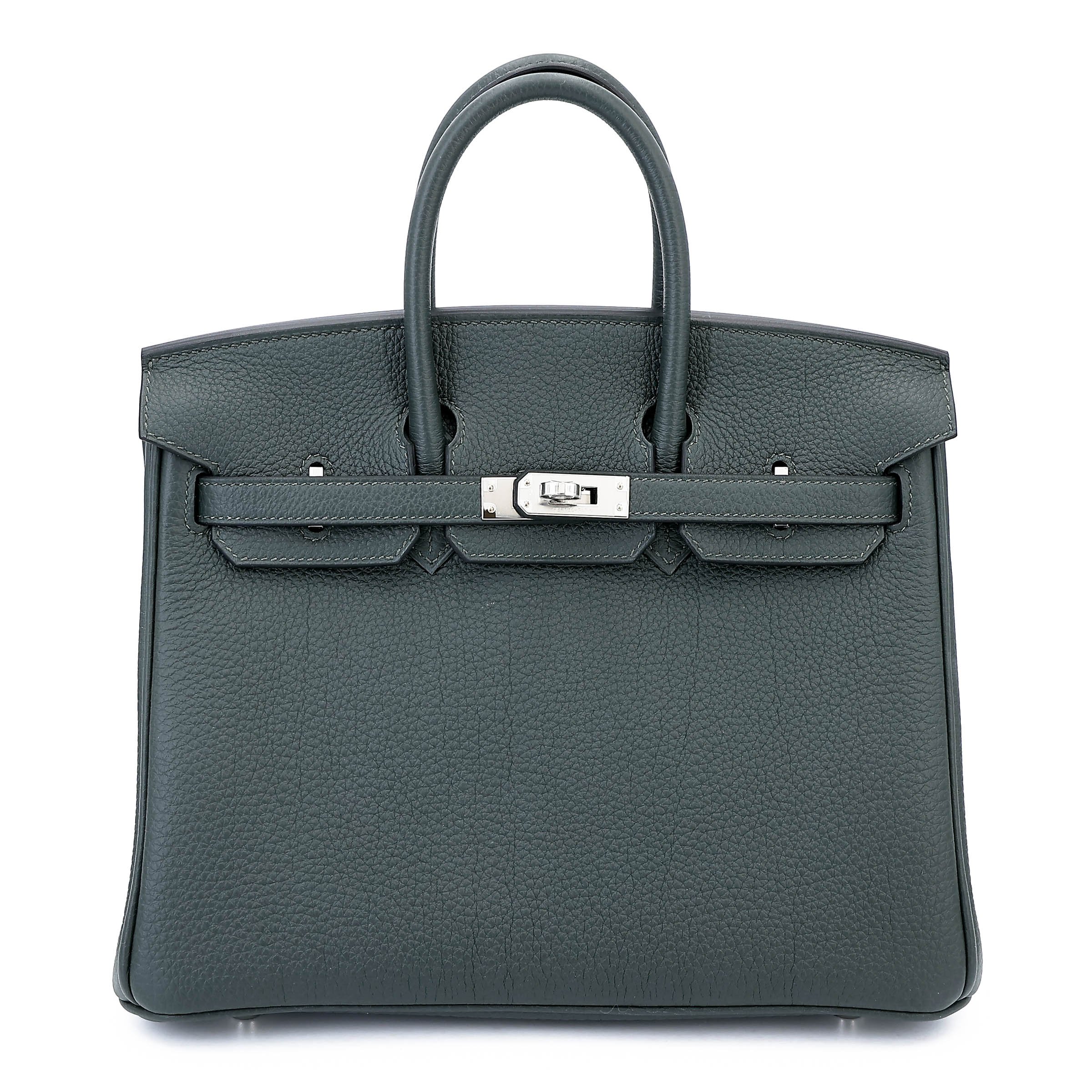 Brand New ( Rank N ) HERMÈS Birkin 25 New Vert Fonce (04) Togo Palladium hardware K (2025)