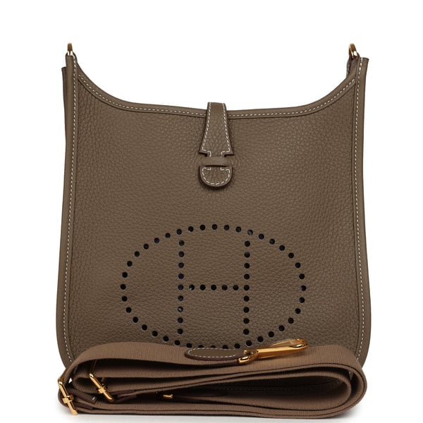 Hermes Hermes Evelyne 23 Etoupe Clemence Gold Hardware
