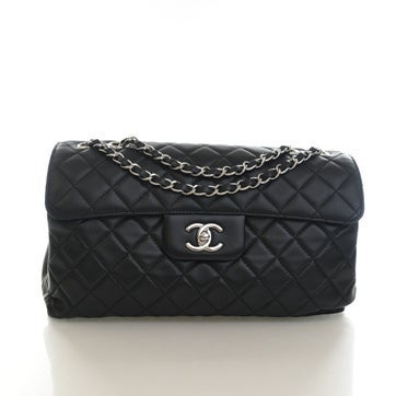 Lambskin Accordion Single Flap Bag Medium