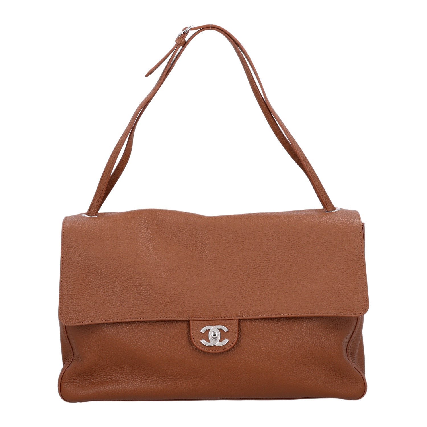 Chanel Grained Calfskin Souplissimo Maxi Flap Camel