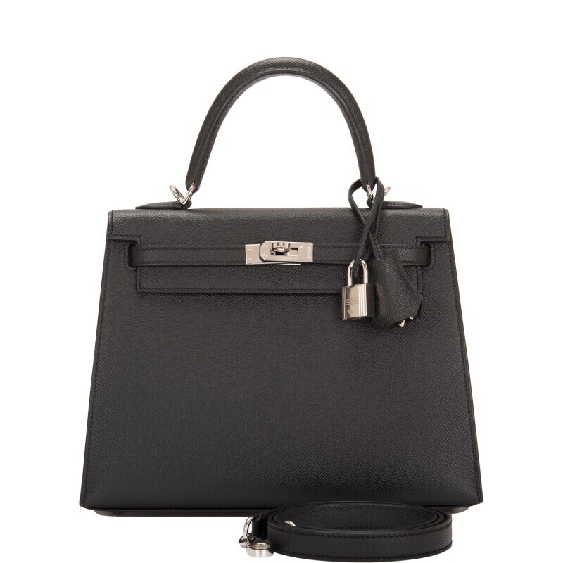 Black Epsom Sellier Kelly 25 Palladium Hardware, 2026