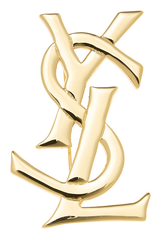 YSL Gold Logo Pin