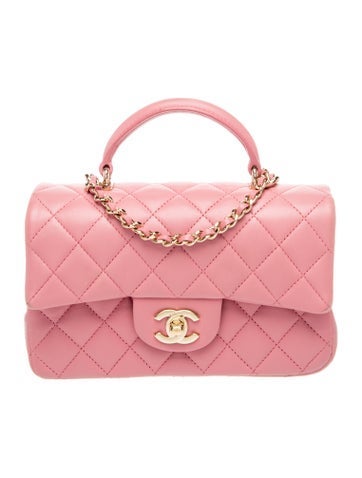 Rectangular Mini Top Handle Flap Bag