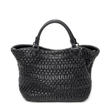 Miu Miu Leather Swarovski Crystal Tote