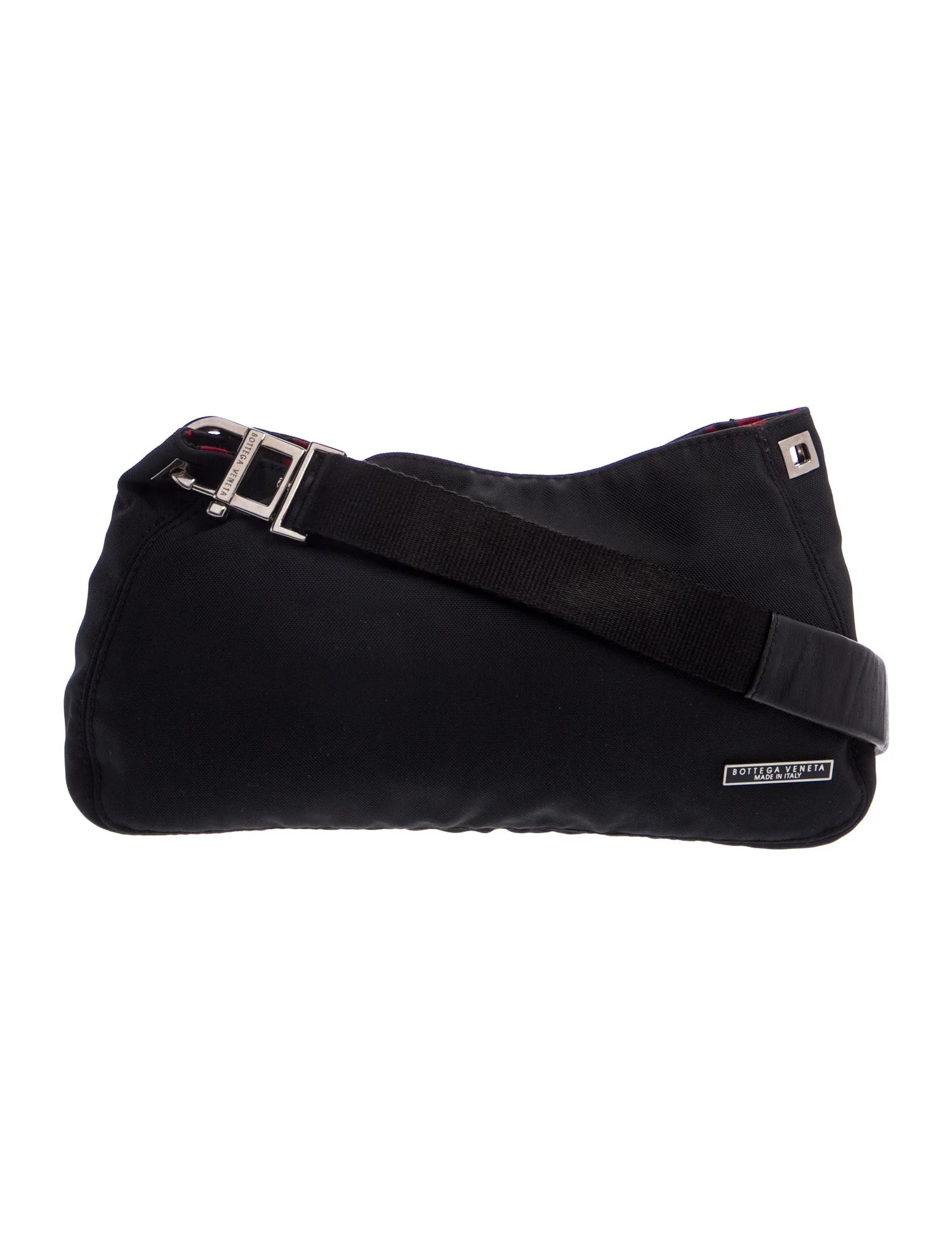 Nylon nylon and leather shoulder bag.