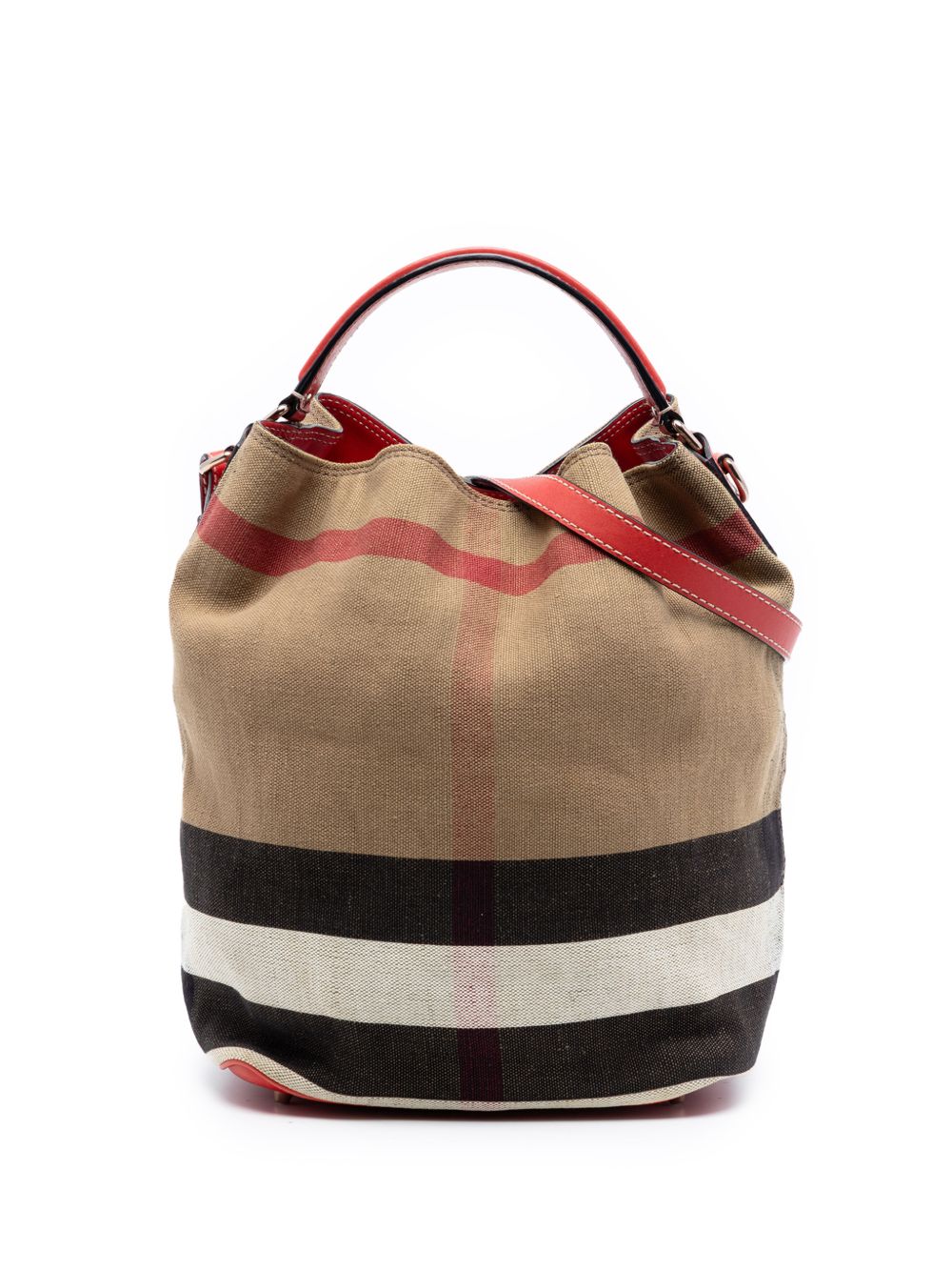 2000-2017 Medium Mega Check Canvas Ashby Bucket Bag satchel
