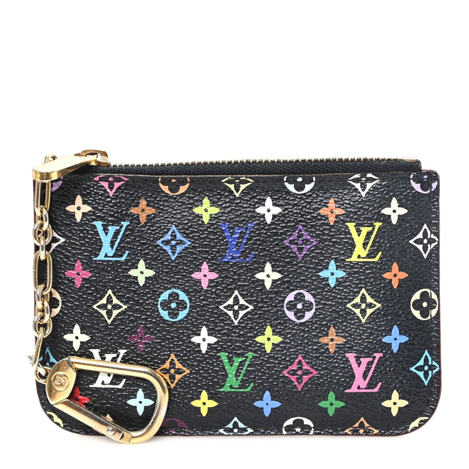 Louis Vuitton Monogram Multicolor Key Pouch Black Grenade