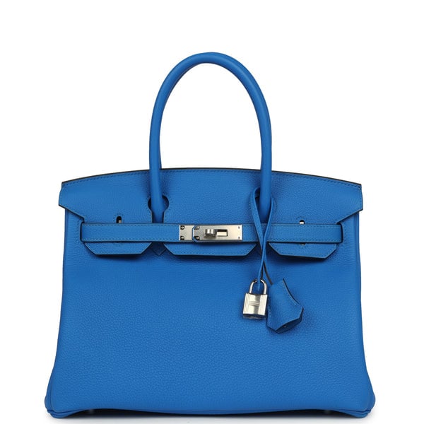 Hermes Birkin 30 Bleu Hydra Togo Palladium Hardware