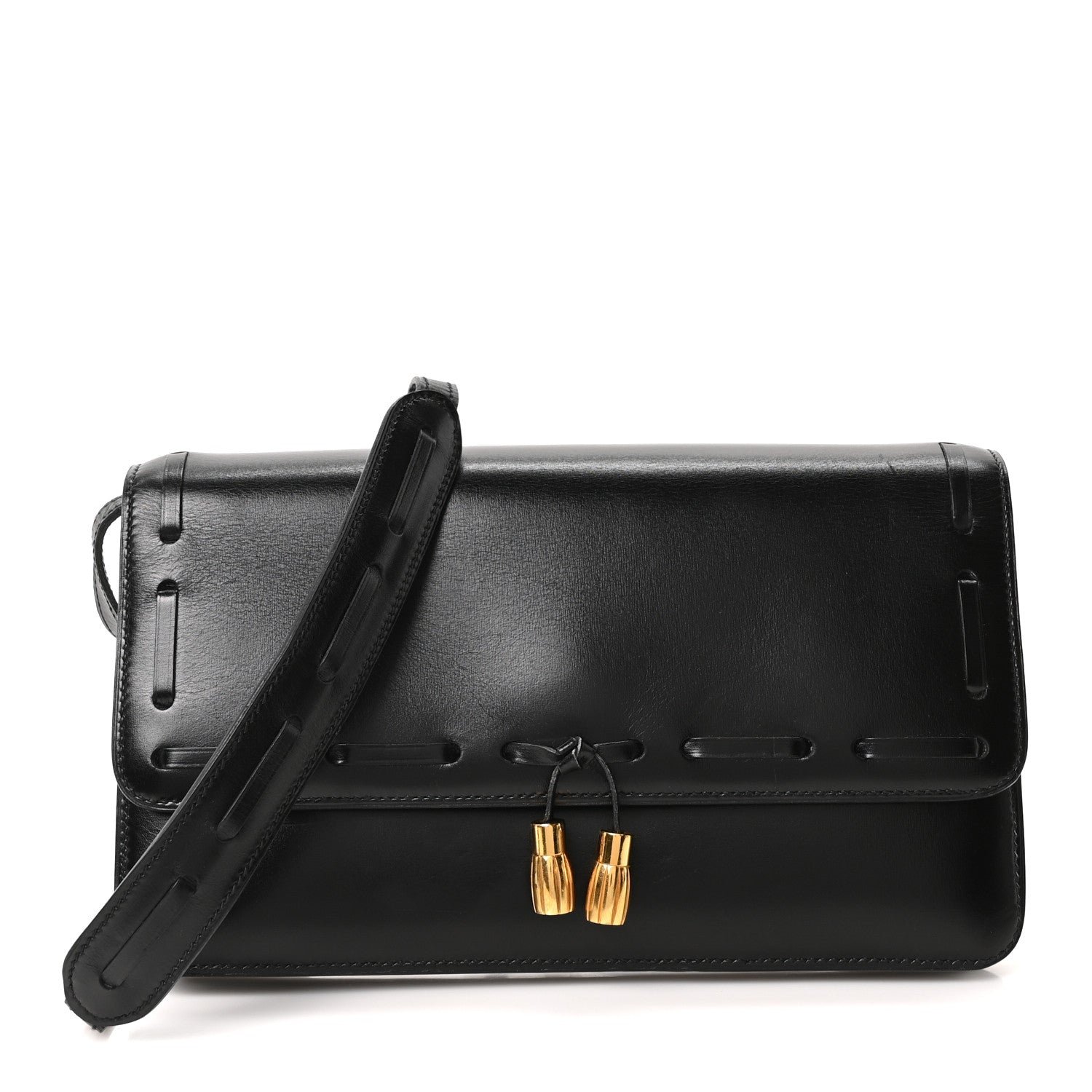 Box Tassel Shoulder Bag Black