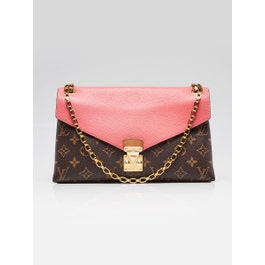 Louis Vuitton Rose Litchi Monogram Canvas Pallas Chain Bag