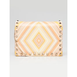 Valentino Valentino Multicolor Striped Leather Rockstud Flap Crossbody Bag