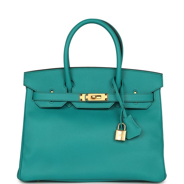 Hermes Birkin 30 Bleu Paon Epsom Gold Hardware