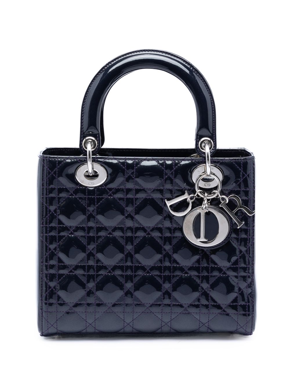 2016 Medium Patent Cannage Lady Dior satchel