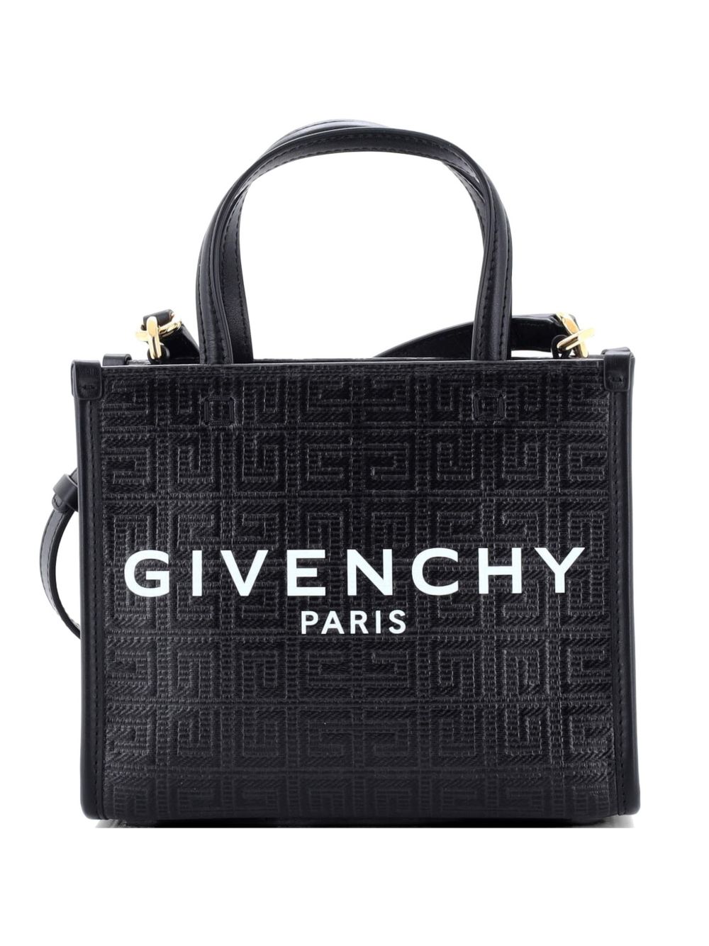 G- 4G Embossed Coated Canvas Mini tote bag