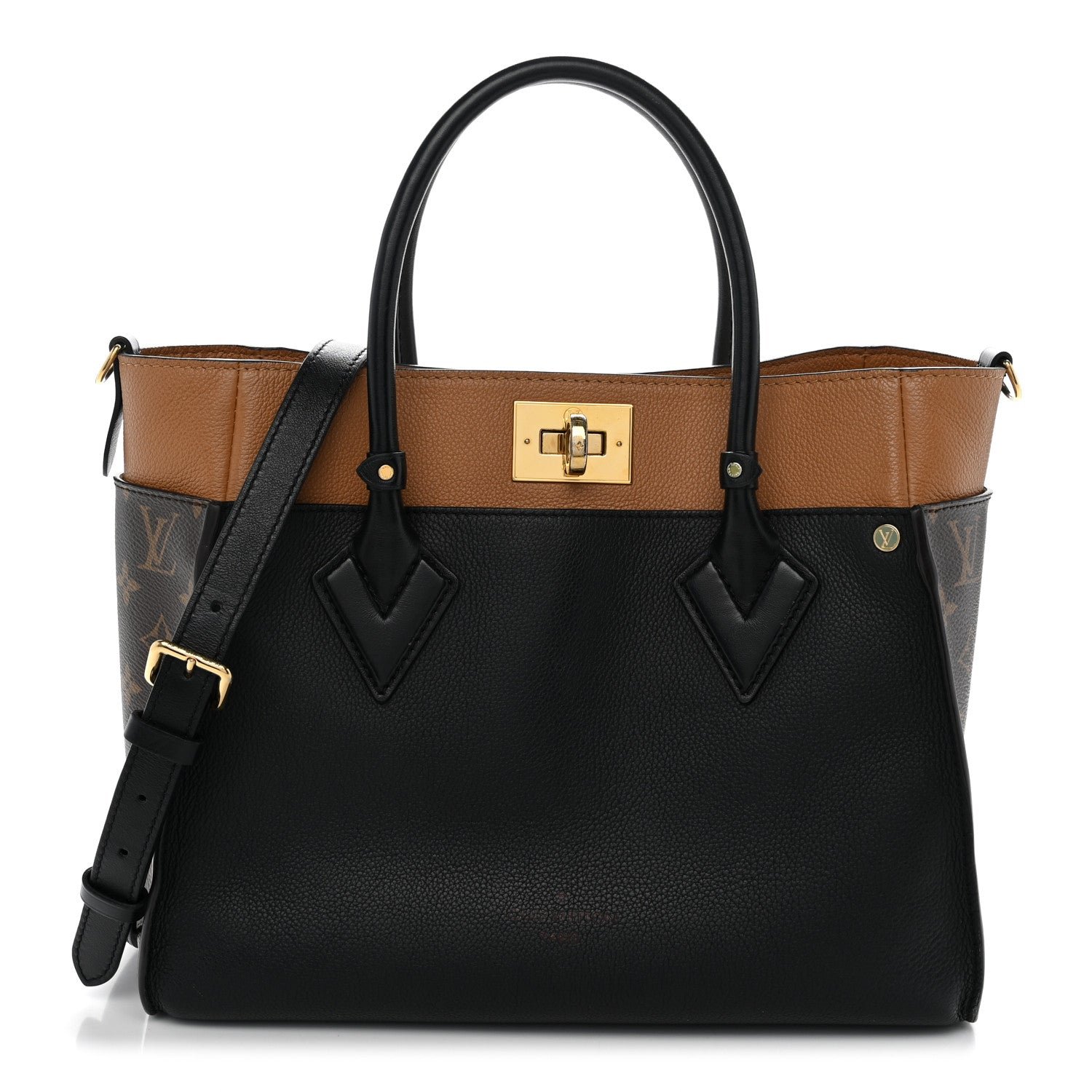 Louis Vuitton Calfskin Monogram On My Side Black