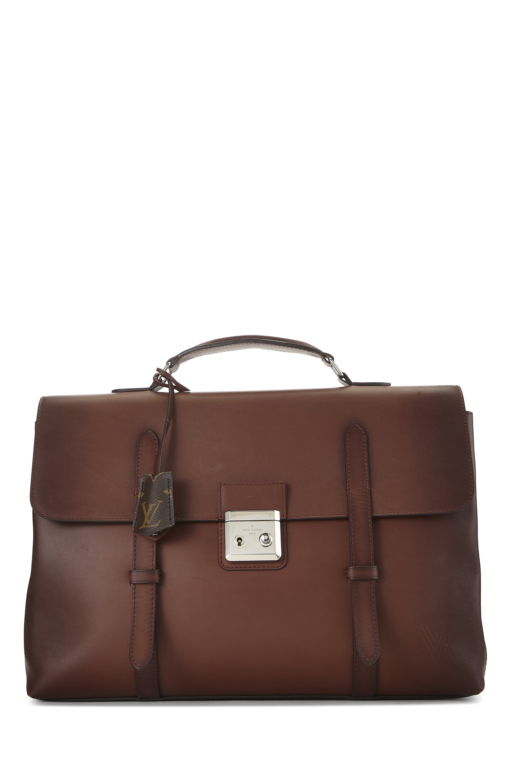 Brown Calfskin Cartable Briefcase