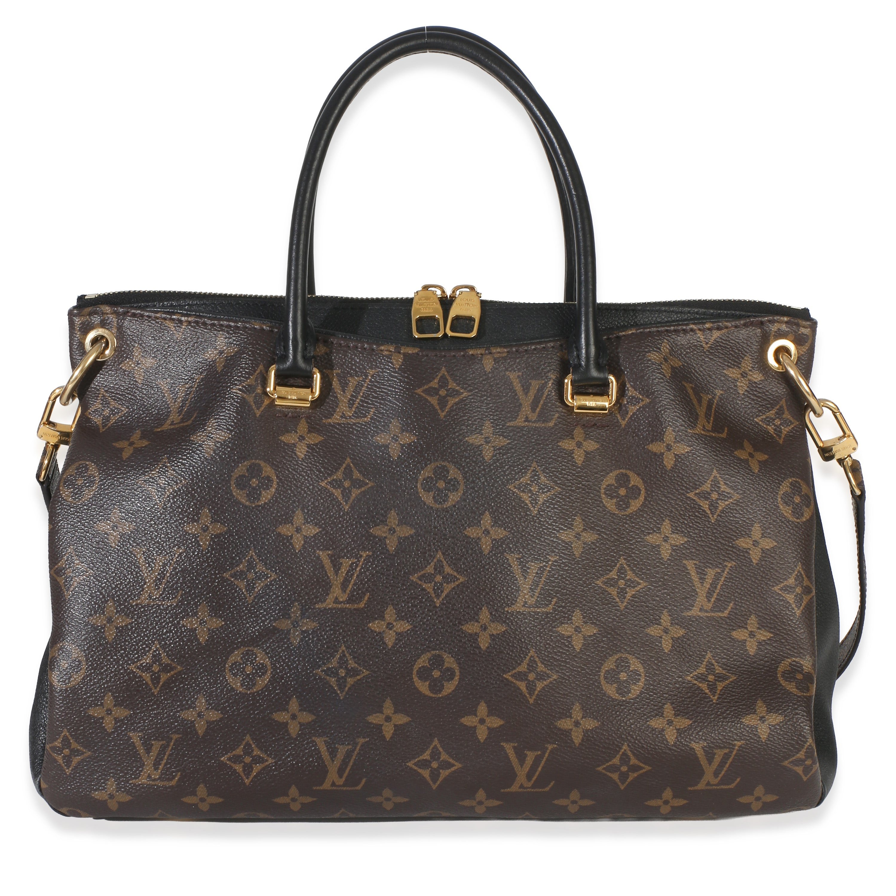 Black Monogram Canvas Pallas Tote MM