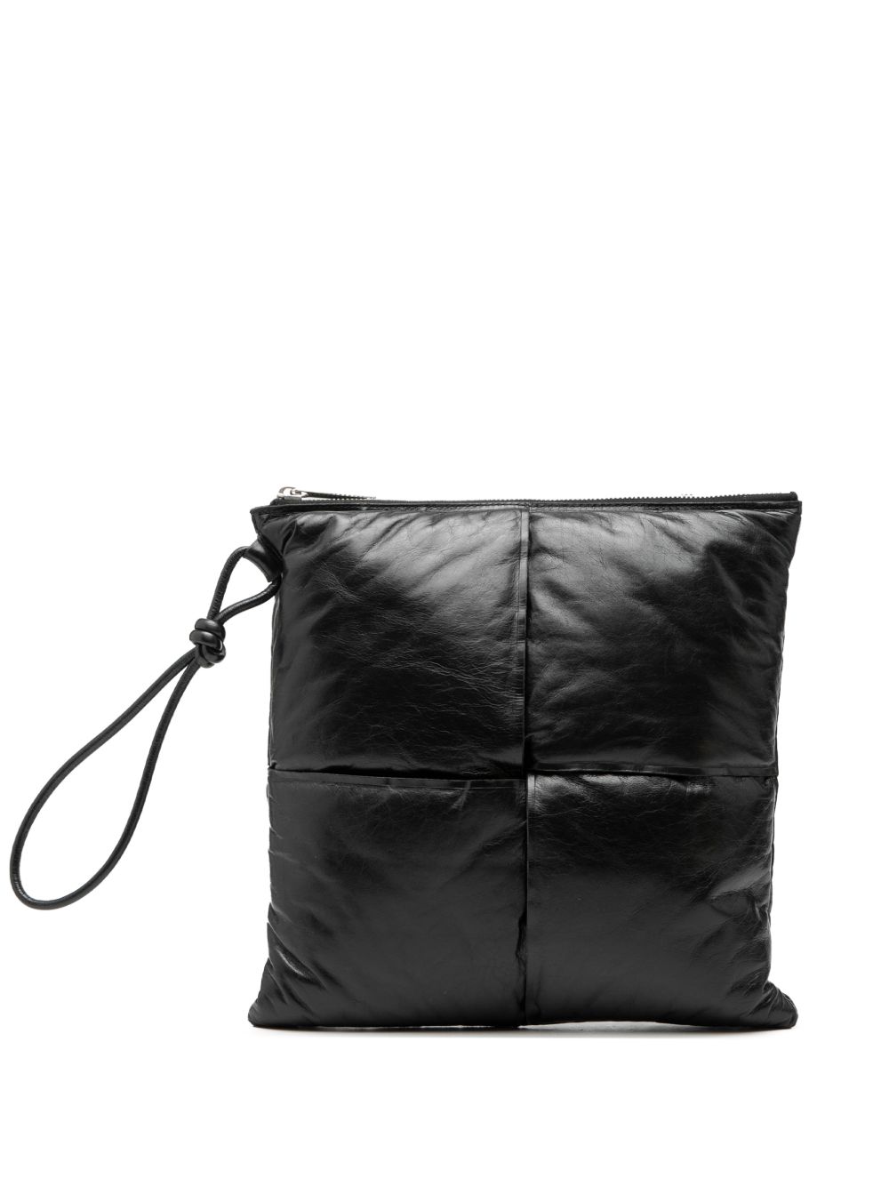 Bottega Veneta 2012-2025 Leather Intrecciato Padded Square Pouch clutch bag