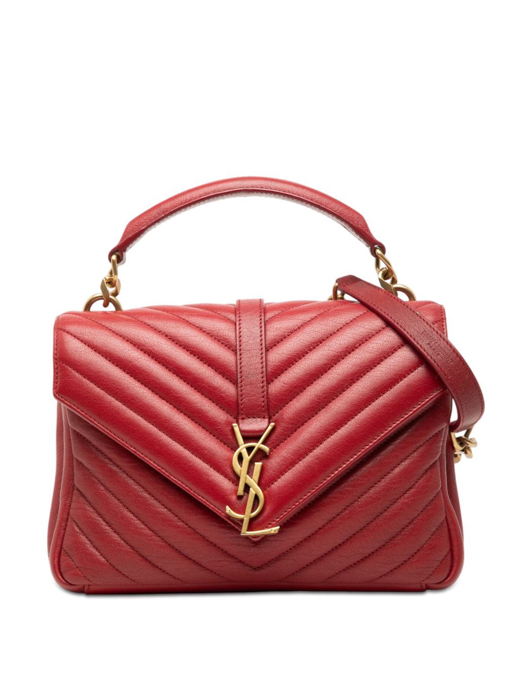 2017 Medium Chevron Sheepskin Monogram College satchel