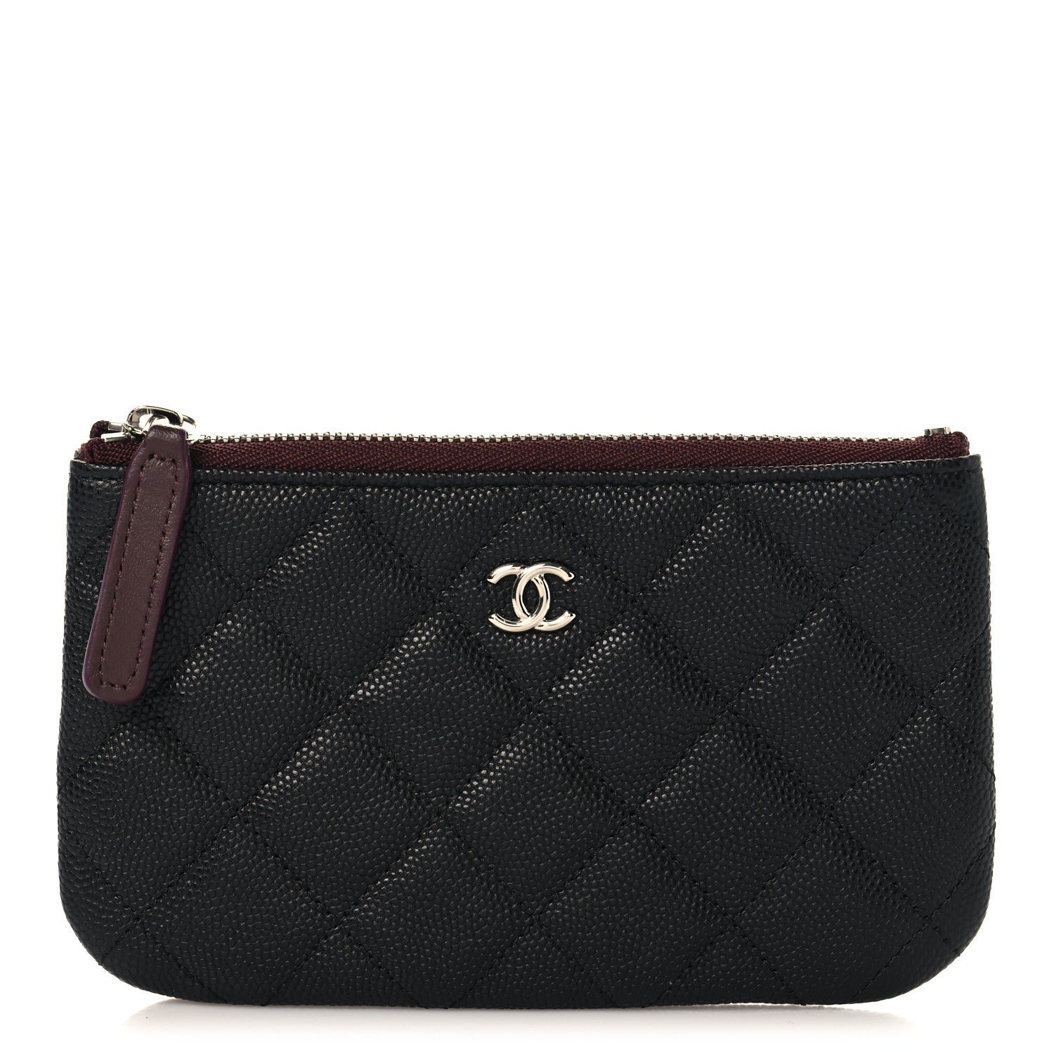 Chanel Caviar Quilted Small Cosmetic Case Black