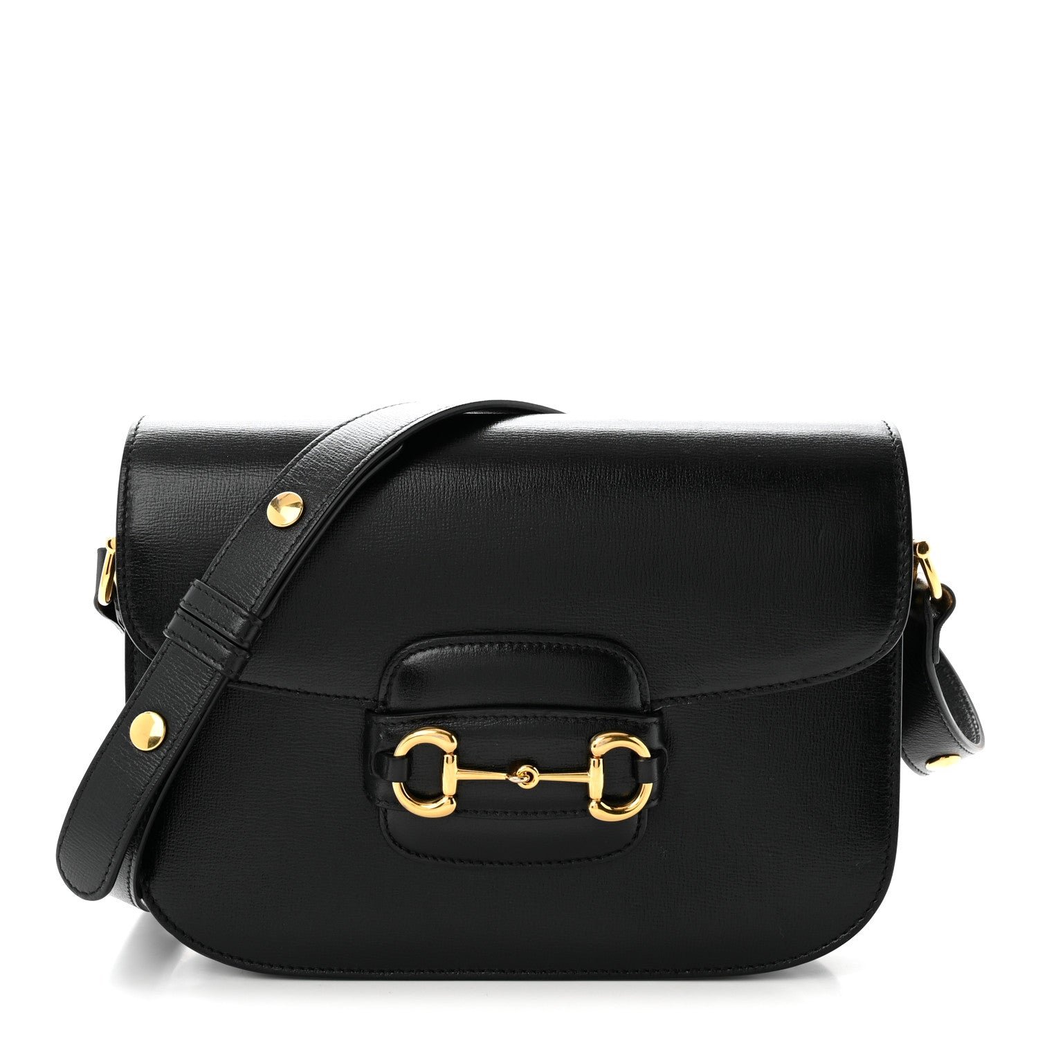 Gucci Azalea Calfskin Horsebit 1955 Shoulder Bag Black