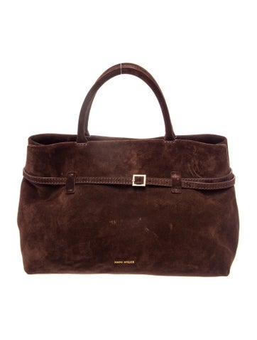 Manu Atelier Suede Top Handle Bag