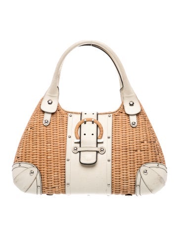 Wicker Top Handle Bag