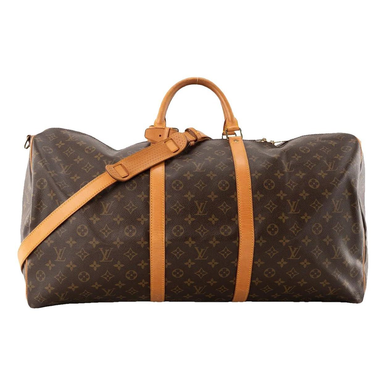 Keepall leather travel bag