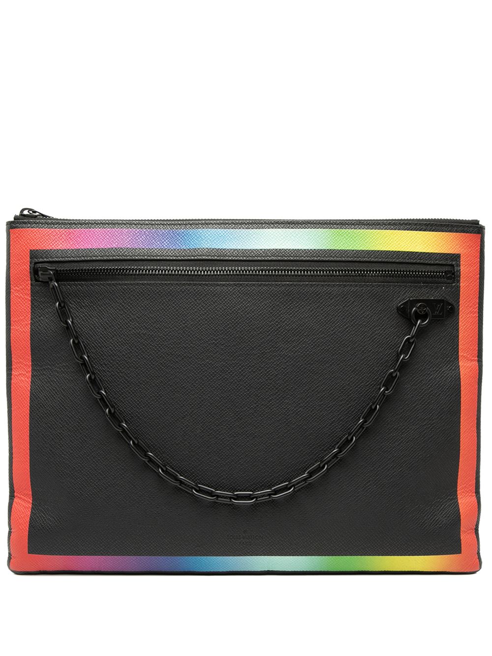 Louis Vuitton 2019 Taiga Rainbow Pochette A4 clutch bag