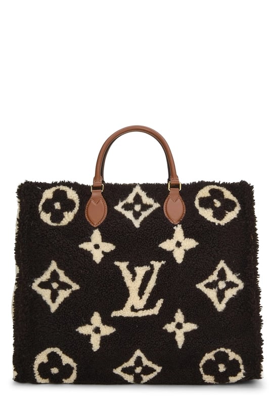 Brown Shearling Teddy Monogram On The Go GM