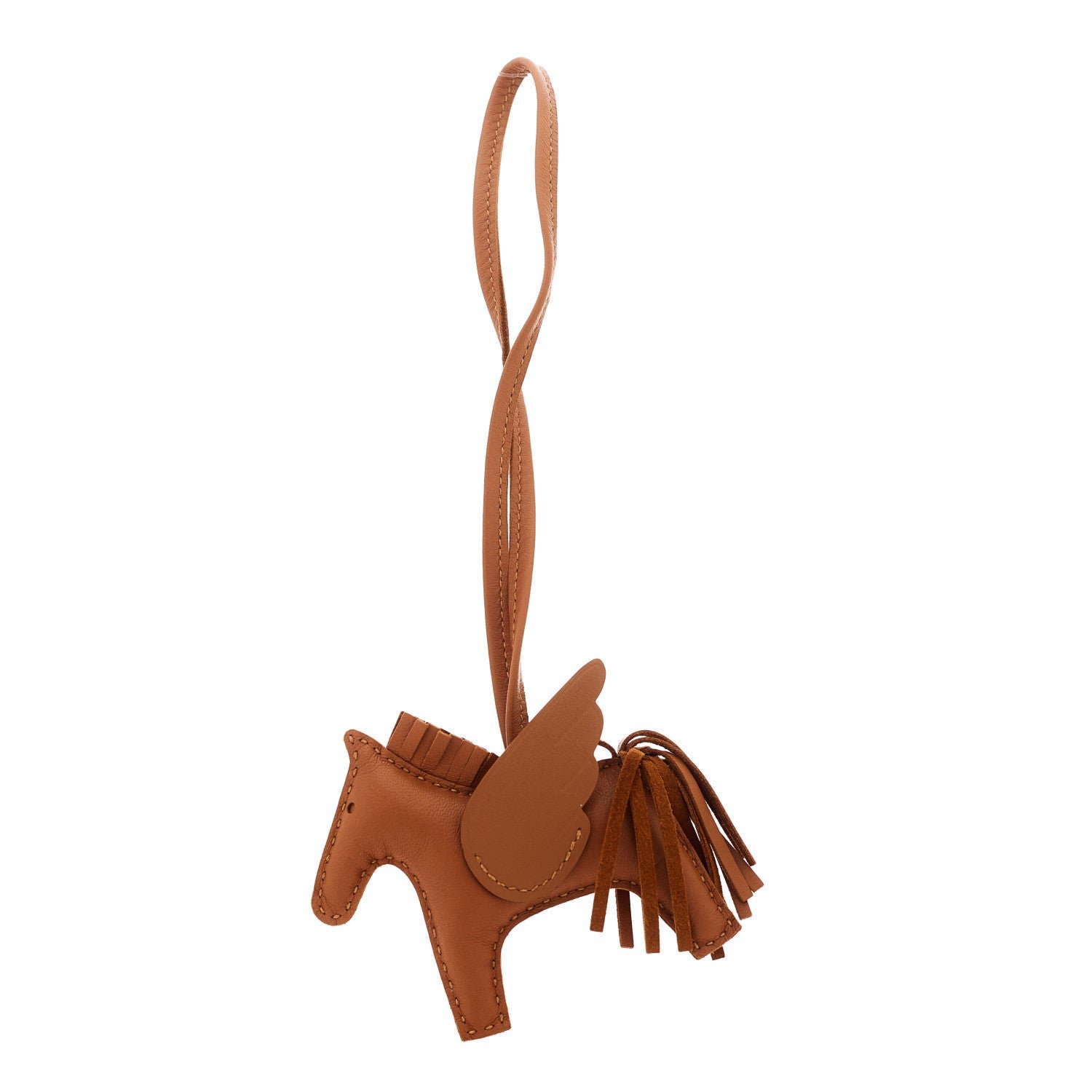 Hermes Milo Lambskin Grigri Rodeo Pegase Horse Bag Charm PM Gold